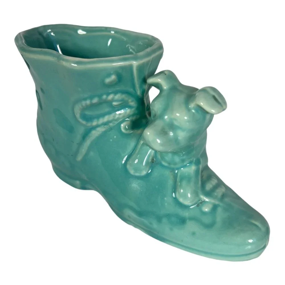 Vintage Shawnee Pottery Dog‎ & Shoe Planter